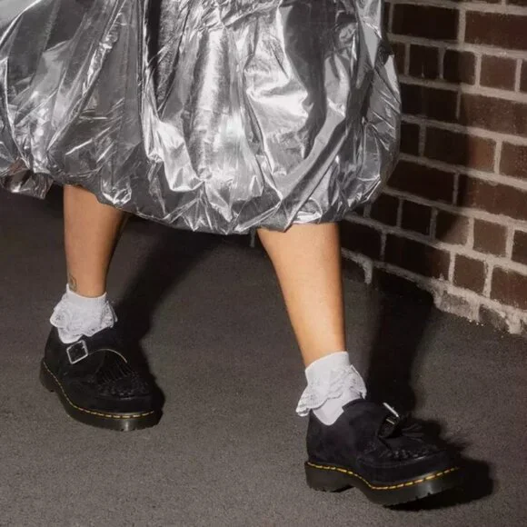 DR. MARTENS Ramsey Kiltie WOVEN Buckle Monk Loafer Creepers MSRP$210 CHIC&UNIQUE - Picture 3 of 13